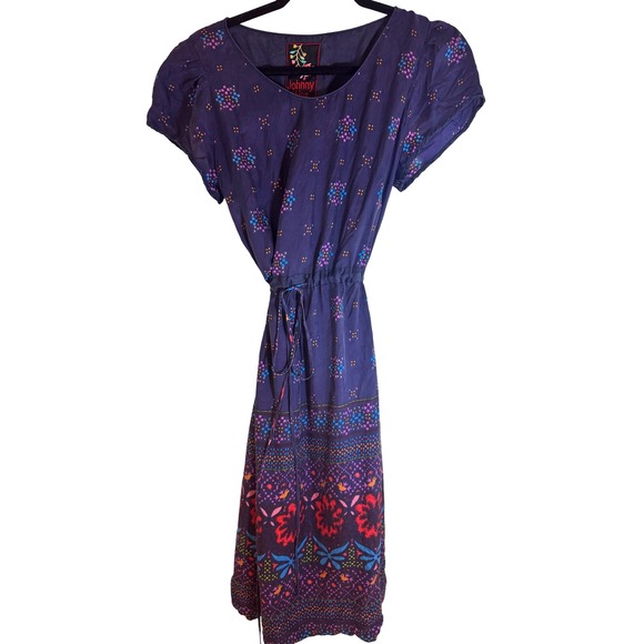 Johnny Was Dresses & Skirts - Johnny Was Womens Silk Paisley Print Drawstring Waist Midi Dress Size S